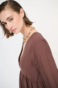 Online KIKISIX ABITO BABYLON MANICA ELASTICO MORO