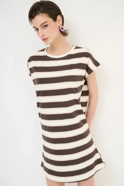 Sale KIKISIX ABITO CORTO DRITTO CON MANICA ALETTA MORO