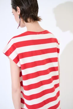 Online KIKISIX ABITO CORTO DRITTO CON MANICA ALETTA ROSSO