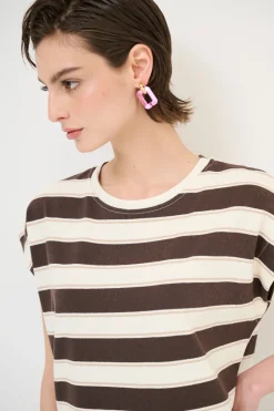 Sale KIKISIX ABITO CORTO DRITTO CON MANICA ALETTA MORO