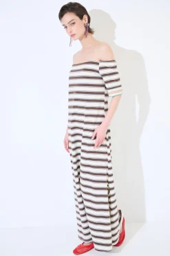 Discount KIKISIX ABITO LUNGO SHIFFER RIGA SPACCHI LATERALI MORO