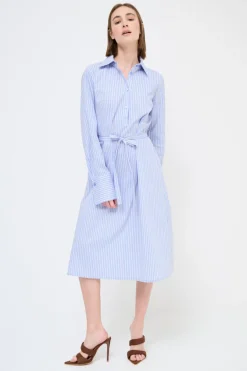 Clearance KIKISIX ABITO MIDI COLLO A CAMICIA RIGA JEANS