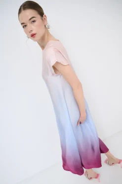 Outlet KIKISIX ABITO MIDI SPALLA SCESACELESTE