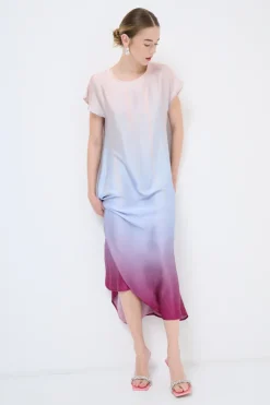 Outlet KIKISIX ABITO MIDI SPALLA SCESACELESTE