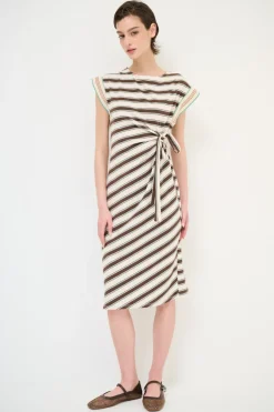 Best KIKISIX ABITO RIGA LACCIO MANICA COSTINA MORO