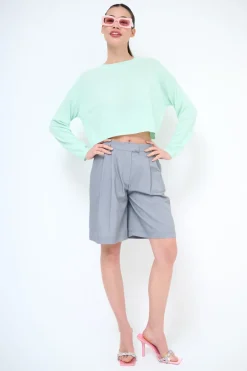 Best KIKISIX BERMUDA CON PINCE GRIGIO