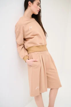 New KIKISIX BERMUDA FELPA CON STAMPA MOCHA