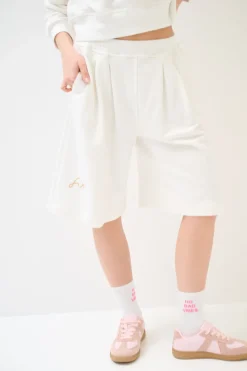 Fashion KIKISIX BERMUDA FELPA CON STAMPA PANNA