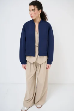 Online KIKISIX BOMBER CORTO ACCOPPIATO BLU