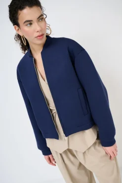 Online KIKISIX BOMBER CORTO ACCOPPIATO BLU