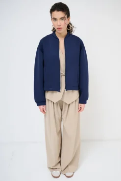 Online KIKISIX BOMBER CORTO ACCOPPIATO BLU