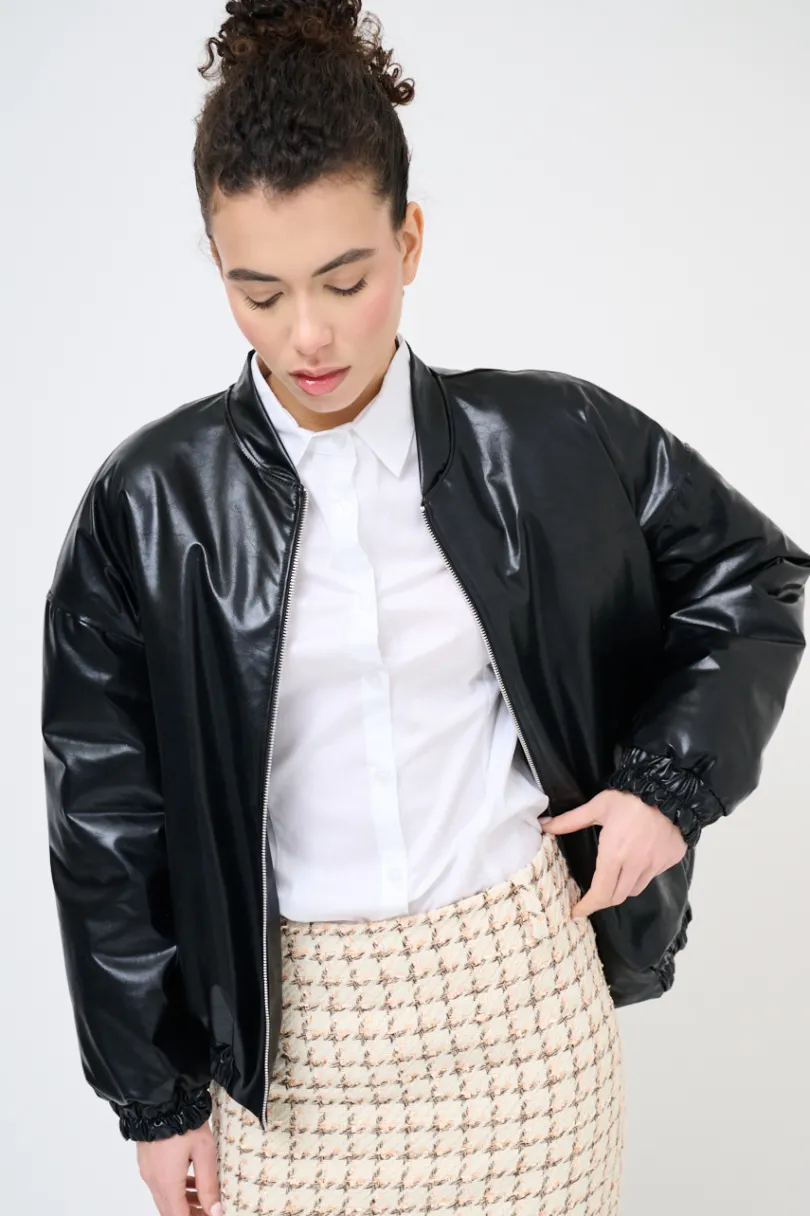 Discount KIKISIX BOMBER IMBOTTITO NERO