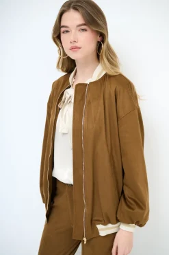 Sale KIKISIX BOMBER OVER DAINETTO CAPPUCCINO