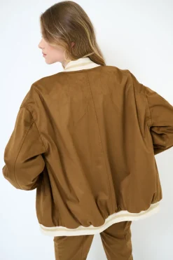 Sale KIKISIX BOMBER OVER DAINETTO CAPPUCCINO