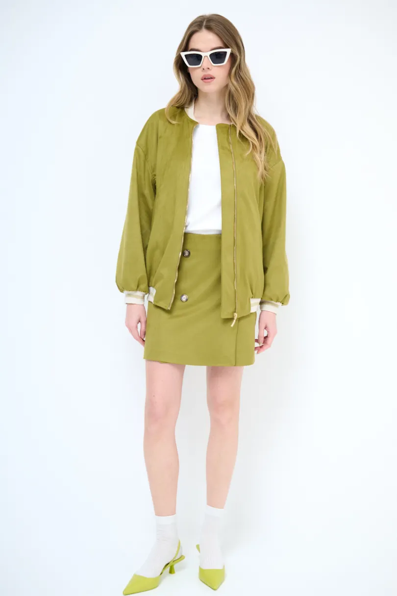 Outlet KIKISIX BOMBER OVER DAINETTO OLIVA