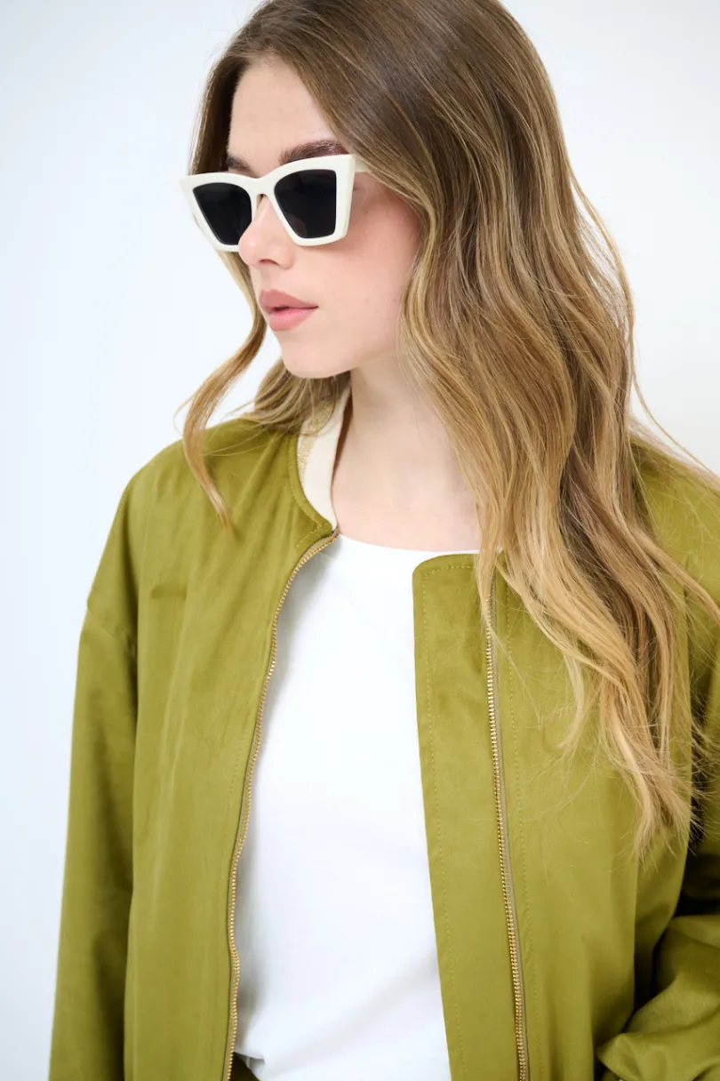 Outlet KIKISIX BOMBER OVER DAINETTO OLIVA