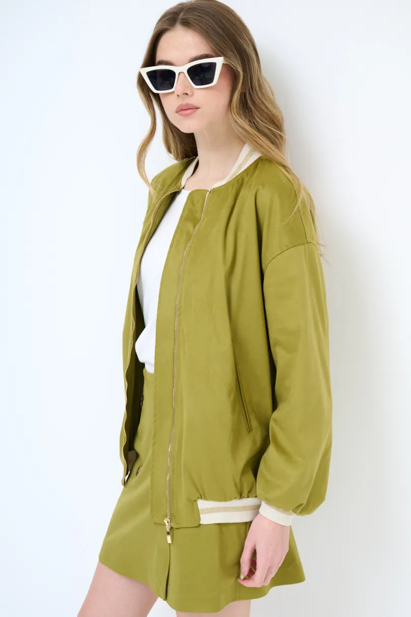 Outlet KIKISIX BOMBER OVER DAINETTO OLIVA