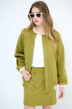 Outlet KIKISIX BOMBER OVER DAINETTO OLIVA
