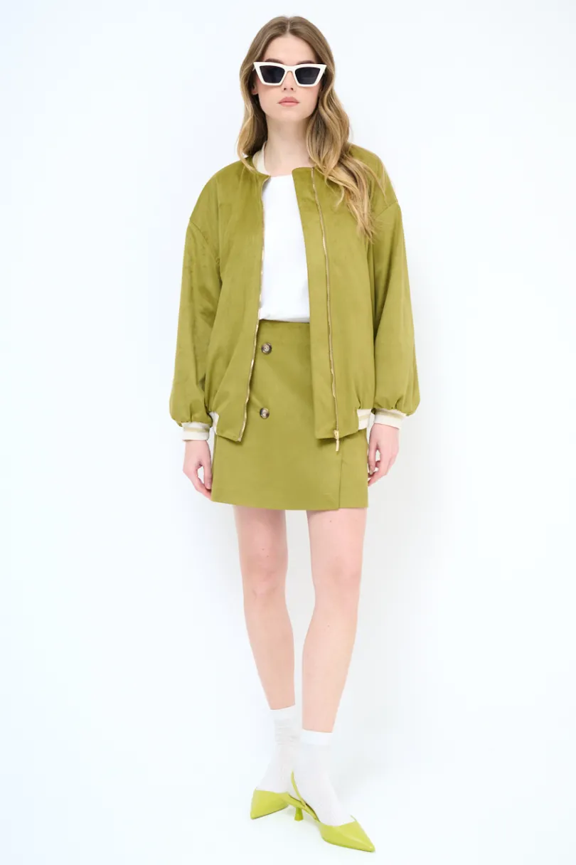 Outlet KIKISIX BOMBER OVER DAINETTO OLIVA