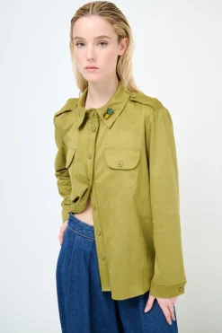 Best KIKISIX CAMICIA CON TASCHE SPILLA ANANAS OLIO