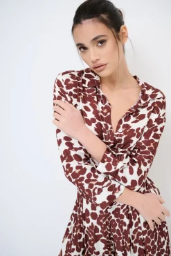 Sale KIKISIX CAMICIA MANICA LUNGA CON BOTTONI MARRONE