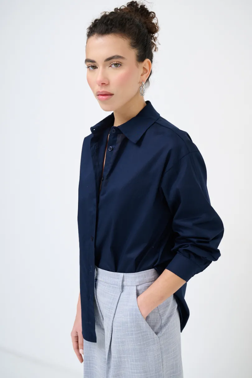 Clearance KIKISIX CAMICIA MODELLO MASCHILE BLU