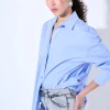 Sale KIKISIX CAMICIA OVER CELESTE