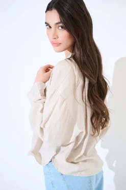 Discount KIKISIX CAMICIA OVER CON PIEGHE DIETRO SAFARI