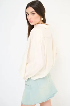 Clearance KIKISIX CAMICIA OVER CON PIEGHE DIETRO BURRO