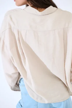 Discount KIKISIX CAMICIA OVER CON PIEGHE DIETRO SAFARI