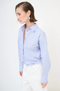 Fashion KIKISIX CAMICIA OVER CON TASCA RIGA JEANS