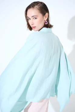 Clearance KIKISIX CAMICIA OVER MANTELLA MENTA