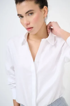 New KIKISIX CAMICIA OXFORD OVER BIANCO