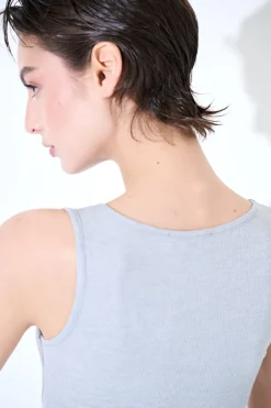 Hot KIKISIX CANOTTA BASICO SETA A COSTE PERLA