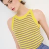 Clearance KIKISIX CANOTTA MAGLIA RIGA GIALLO