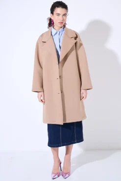 Fashion KIKISIX CAPPOTTINO CLASSICO 3 BOTTONI CAMMELLO