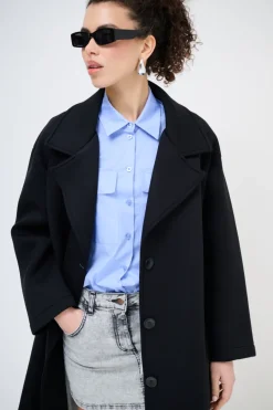 Fashion KIKISIX CAPPOTTINO CLASSICO 3 BOTTONI NERO