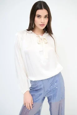 Clearance KIKISIX CASACCA RASO VISCOSA FIOCCO/CRAVATTA BURRO