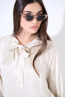 Hot KIKISIX CASACCA RASO VISCOSA FIOCCO/CRAVATTA BEIGE