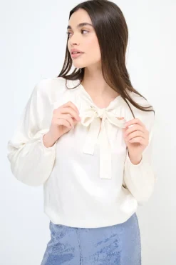 Clearance KIKISIX CASACCA RASO VISCOSA FIOCCO/CRAVATTA BURRO