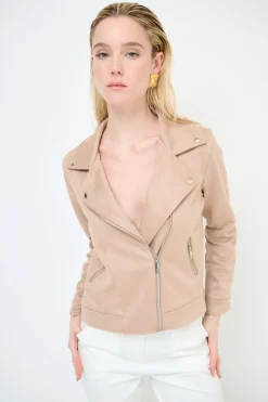 Discount KIKISIX CHIODO SLIM DAINETTO BEIGE