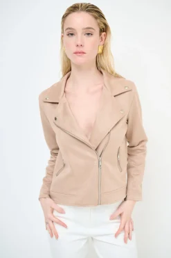 Discount KIKISIX CHIODO SLIM DAINETTO BEIGE