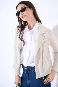 Clearance KIKISIX CHIODO SLIM DAINETTO NATURALE