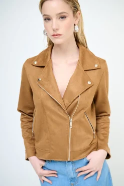 Best KIKISIX CHIODO SLIM DAINETTO TABACCO