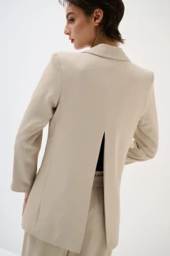 Discount KIKISIX GIACCA 1 BOTTONE CON SPACCO DIETRO BEIGE