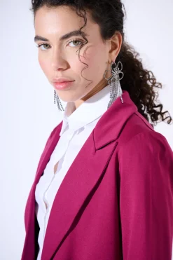 Outlet KIKISIX GIACCA BASIC 1 BOTTONE VINO