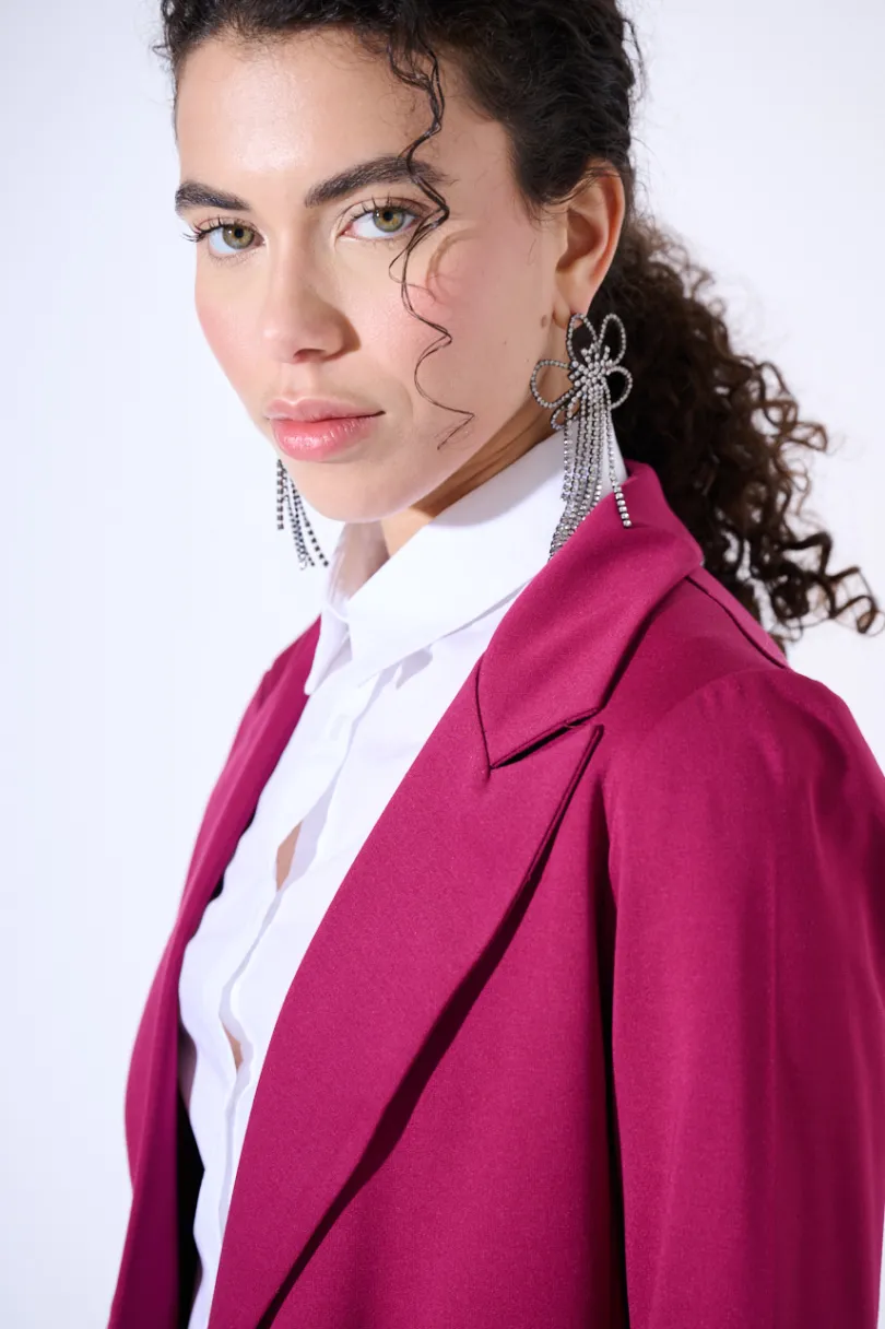 Outlet KIKISIX GIACCA BASIC 1 BOTTONE VINO