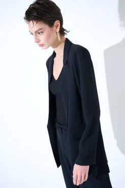 Clearance KIKISIX GIACCA CADI FINTO ABBOTTONATA NERO