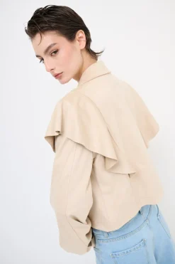 Clearance KIKISIX GIACCA DAINETTO CON GALA BEIGE