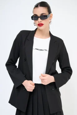 Fashion KIKISIX GIACCA DOPPIOPETTO SFODERATA NERO